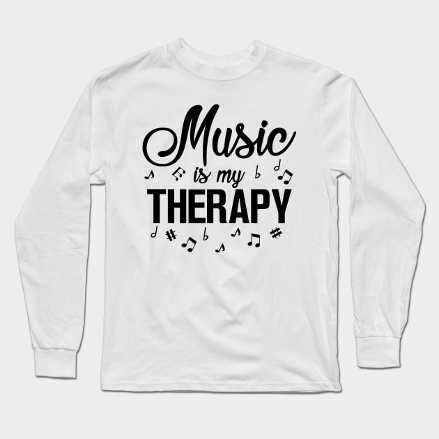 Music is my Therapy Long Sleeve T-Shirt by KsuAnn